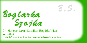 boglarka szojka business card